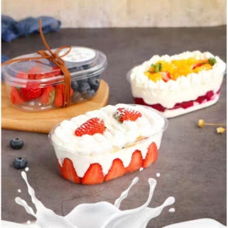 500ml  oval shape cheese cake boxes